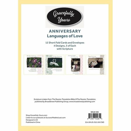 GRACEFULLY YOURS No.285 Language of Love Anniversary Card 215439